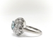 Vintage Aquamarine and Diamond Bombe Cocktail Ring 14K