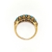 Antique Victorian Five Stone Turquoise Band With Diamonds 20k