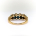 Antique Victorian Five Stone Turquoise Band With Diamonds 20k