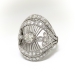 Vintage Diamond Cocktail Ring 2.02ct t.w. Filigree Anniversary Statement Ring Platinum