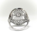 Vintage Diamond Cocktail Ring 2.02ct t.w. Filigree Anniversary Statement Ring Platinum