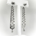 Art Deco Inspired 2.32ct t.w. Old Cut Diamond & Black Enamel Platinum Drop Chandelier Earrings