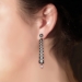 Art Deco Inspired 2.32ct t.w. Old Cut Diamond & Black Enamel Platinum Drop Chandelier Earrings