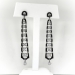 Art Deco Inspired 2.32ct t.w. Old Cut Diamond & Black Enamel Platinum Drop Chandelier Earrings