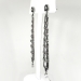 Art Deco Inspired 2.32ct t.w. Old Cut Diamond & Black Enamel Platinum Drop Chandelier Earrings