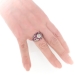 Art Deco Inspired 3.70ct. t.w. Old Cut Diamond & Ruby Dome Statement Ring Platinum 