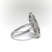 Art Deco .52ctw. Diamond Navette Cocktail Ring Platinum