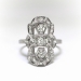 Art Deco .52ctw. Diamond Navette Cocktail Ring Platinum