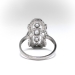 Art Deco .52ctw. Diamond Navette Cocktail Ring Platinum