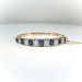 Antique Victorian 12.38ctw. Natural Sapphire Old Mine Cut Diamond Hinged Cuff Bracelet 14k