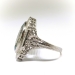 Art Deco 2.22ct. Marquise Aquamarine Filigree Ring 14K