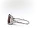 Retro 3.70ctw. Emerald Cut Red Garnet Diamond Baguette Ring Platinum