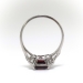 Retro 3.70ctw. Emerald Cut Red Garnet Diamond Baguette Ring Platinum