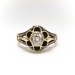 Antique Victorian .35ct. Peruzzi Diamond Buttercup Engagement Ring 18k