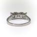 Vintage 1940s 1.87ctw. Diamond Carre Cut Three Stone Ring Platinum