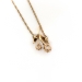 Antique Old European Cut Diamond Cherries Pendant Necklace14k Yellow Gold 16' Fixed Chain