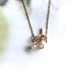 Antique Old European Cut Diamond Cherries Pendant Necklace14k Yellow Gold 16' Fixed Chain