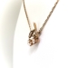 Antique Old European Cut Diamond Cherries Pendant Necklace14k Yellow Gold 16' Fixed Chain