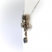 Antique Art Nouveau 6.73ct.tw. Sapphire and Diamond Statement Necklace Silver 18k with Seed Pearl Platinum Chain