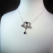 Antique Art Nouveau 6.73ct.tw. Sapphire and Diamond Statement Necklace Silver 18k with Seed Pearl Platinum Chain