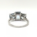 Estate 10.57ct. tw. Synthetic Blue Spinel Three Stone Cocktail Ring 18K White Gold