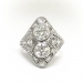 Vintage Art Deco 1.60ct.t.w. Toi Et Moi Old European Cut Diamond Ring Platinum