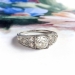 Vintage Art Deco 1.32ct.tw. Old European Cut Diamond Filigree Engagement Ring Platinum