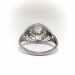 Antique Edwardian .50ct. Diamond Filigree Engagement Ring Platinum