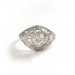 Antique Edwardian .50ct. Diamond Filigree Engagement Ring Platinum