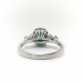 Vintage MidCentury 2.44ct.tw. Cushion Cut Emerald and Diamond Ring 18K White Gold