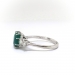 Vintage MidCentury 2.44ct.tw. Cushion Cut Emerald and Diamond Ring 18K White Gold