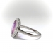 Antique Edwardian 3.34 ct.tw. No Heat Pink Sapphire And Diamond Halo Ring Platinum