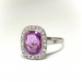 Antique Edwardian 3.34 ct.tw. No Heat Pink Sapphire And Diamond Halo Ring Platinum