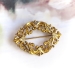 Antique .30 ct t.w. Old European Cut Diamond Brooch Solid 18K Yellow Gold