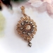 Victorian 1.99 ct t.w. Old European Cut Rose Cut Diamond 'Forget Me Not' Pendant Brooch 14k Silver