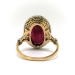 Edwardian 6.47 ct.tw. Deep Rose Tourmaline and Diamond Halo Ring 18K Platinum