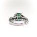 Midcentury 1.25ct.tw. Square Cut Emerald and Diamond Ring Platinum