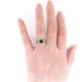 Midcentury 1.25ct.tw. Square Cut Emerald and Diamond Ring Platinum