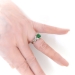 Midcentury 1.25ct.tw. Square Cut Emerald and Diamond Ring Platinum