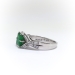 Midcentury 1.25ct.tw. Square Cut Emerald and Diamond Ring Platinum