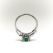 Midcentury 1.25ct.tw. Square Cut Emerald and Diamond Ring Platinum