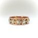 Estate .26 ct. Diamond Floral Eternity Band Rose and Yellow 14k Gold Sz 6