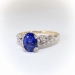 Art Deco 1.69 ct.tw. Blue Sapphire and Diamond Ring 14k