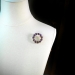 Estate 13.09 ct. tw. Amethyst and Diamond Circle Pin Brooch 14K