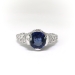 Antique Edwardian 1.88ct.tw. Sapphire and Diamond Ring Platinum