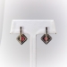 Antique Victorian 4.32 ct. tw. Emerald Cut Garnet and Old European Cut Diamond Halo Earrings Silver Over 14k