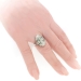 Art Deco .88ct. tw. Diamond and Emerald Navette Ring Platinum