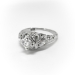 Art Deco .34 ctw. Diamond Filigree Engagement Ring 18K White Gold