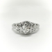 Art Deco .34 ctw. Diamond Filigree Engagement Ring 18K White Gold