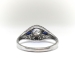 Art Deco .78 ct. tw. Diamond and Sapphire Engagement Ring Platinum and 10K